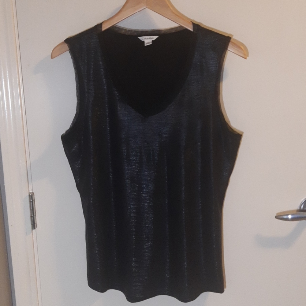 Sleeveless vneck blouse
